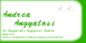 andrea angyalosi business card